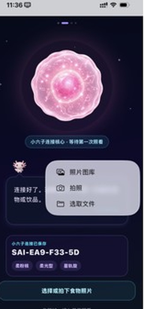 FeedSelf 数字种子与成长开始界面